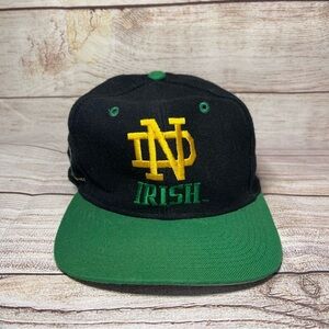 Vtg 90s Notre Dame Fighting Irish Fitted Hat Size 7 3/8 Top of the World Embroid